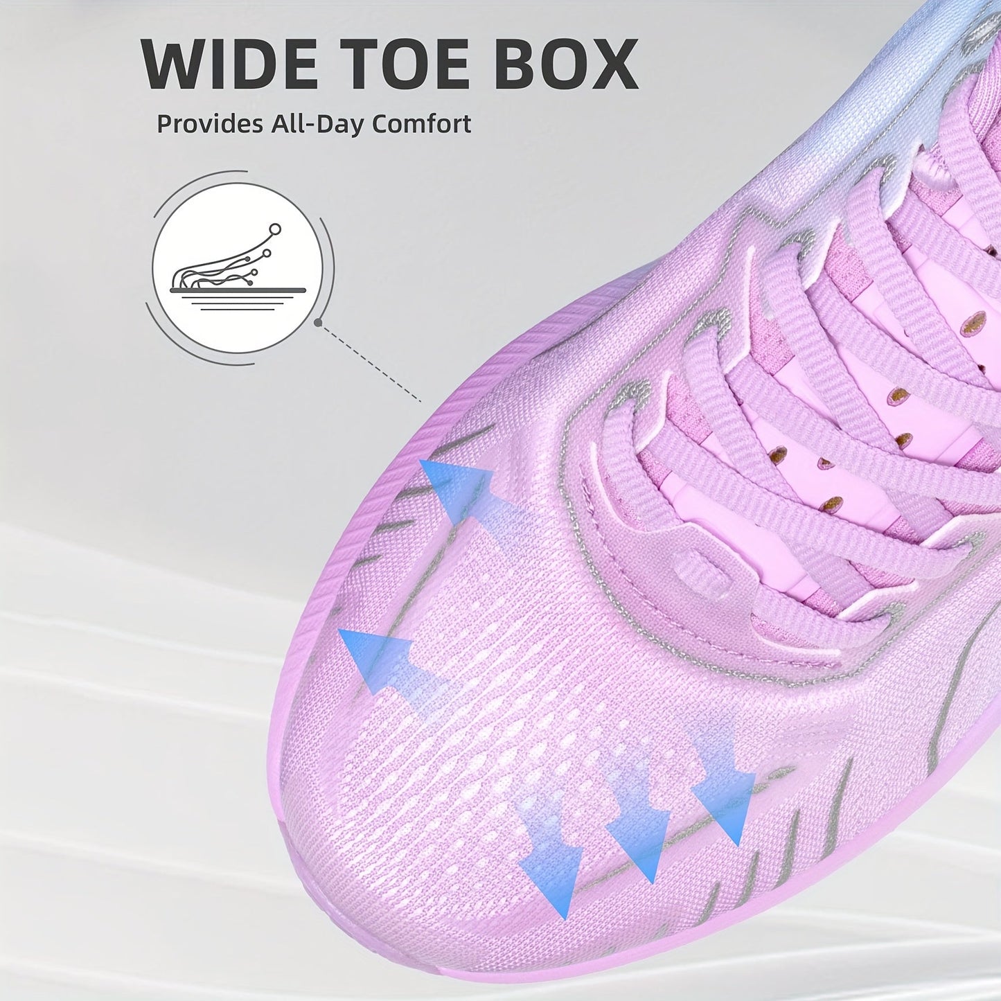 Aurora Gradient Running Sneakers – Women’s Comfortable Lightweight Colorful Sports Shoes
