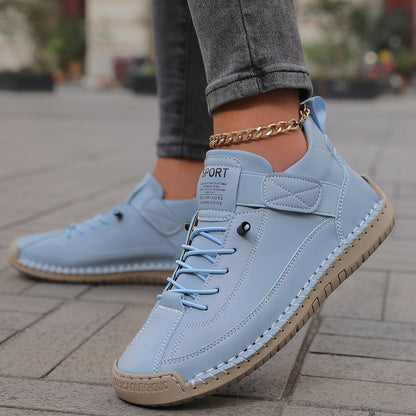 FemmeTrek Urban Comfort – Breathable Leather Sneakers for Everyday Adventure