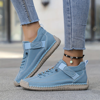 FemmeTrek Urban Comfort – Breathable Leather Sneakers for Everyday Adventure