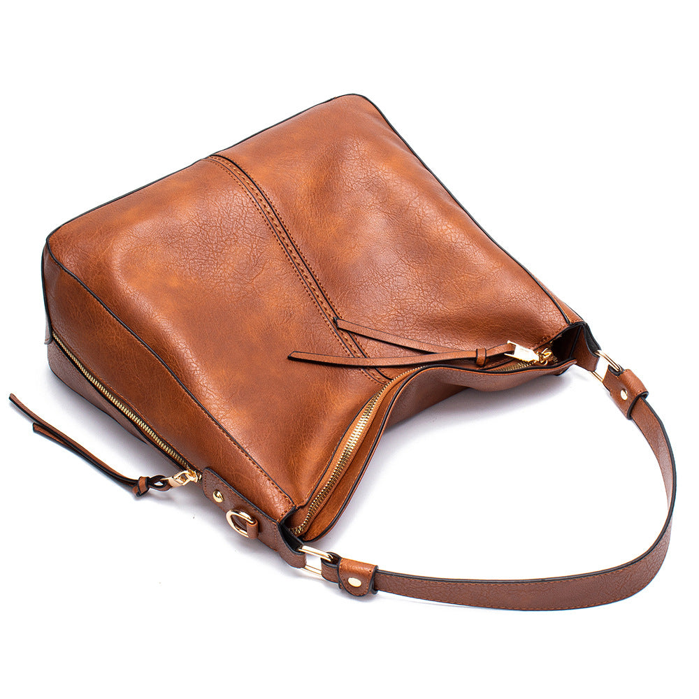 Hobo Bag Women – Large Capacity Retro PU Leather Shoulder & Crossbody Handbag