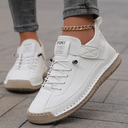 FemmeTrek Urban Comfort – Breathable Leather Sneakers for Everyday Adventure