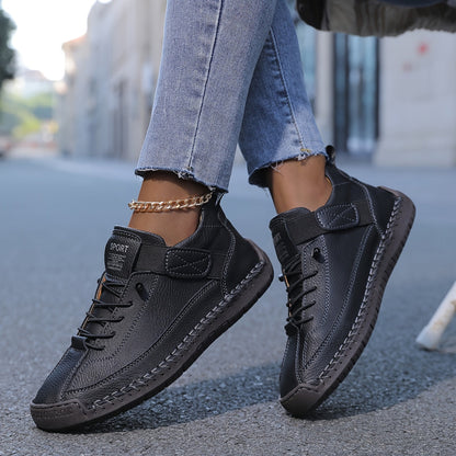 FemmeTrek Urban Comfort – Breathable Leather Sneakers for Everyday Adventure
