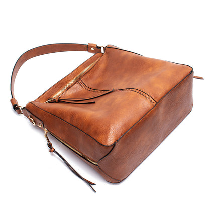 Hobo Bag Women – Large Capacity Retro PU Leather Shoulder & Crossbody Handbag