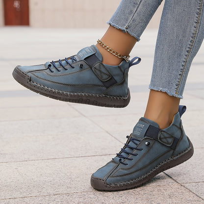 FemmeTrek Urban Comfort – Breathable Leather Sneakers for Everyday Adventure