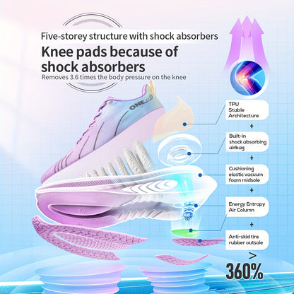 Aurora Gradient Running Sneakers – Women’s Comfortable Lightweight Colorful Sports Shoes