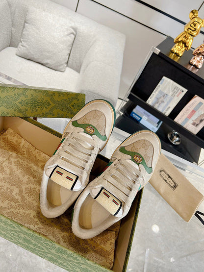 FemmeHeritage Vintage Sneaker – Green &amp; Rose Edition