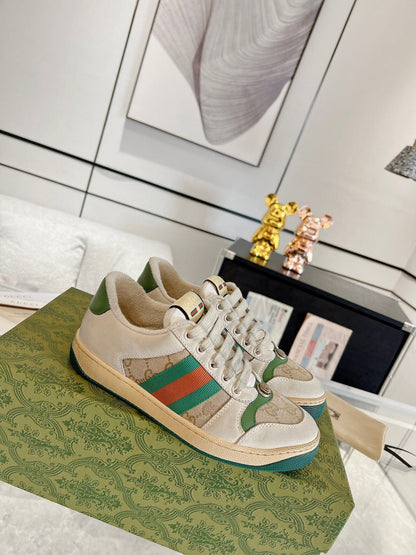 FemmeHeritage Vintage Sneaker – Green &amp; Rose Edition