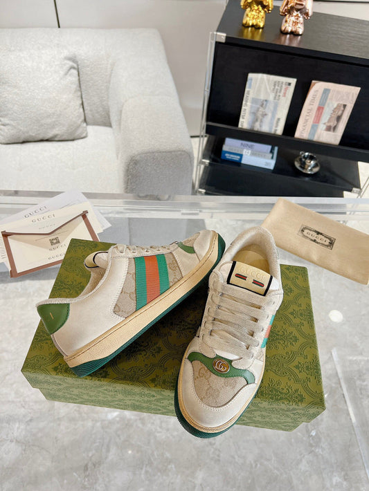FemmeHeritage Vintage Sneaker – Green &amp; Rose Edition