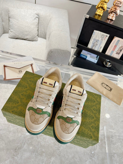 FemmeHeritage Vintage Sneaker – Green &amp; Rose Edition